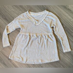 Babydoll Sweater Soft Comfy Women’s Small Grey